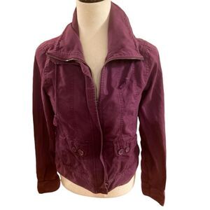 Rubbish Plum Zip Up Jacket